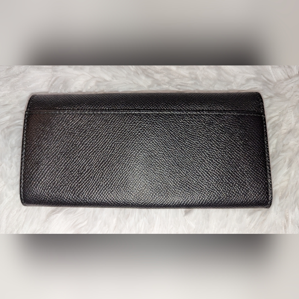 Salvatore Ferragamo Vara Ribbon Flat Long Wallet Black Gold EUC - Picture 2 of 13
